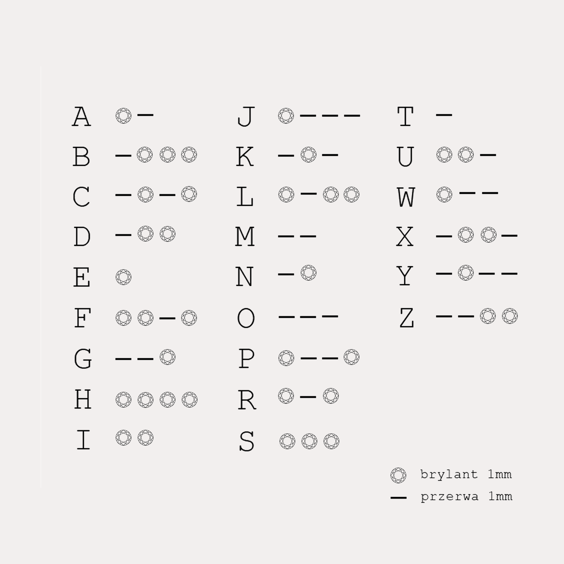 CODED zakoduj sekretną wiadomość kodem Morse'a i brylantami!
