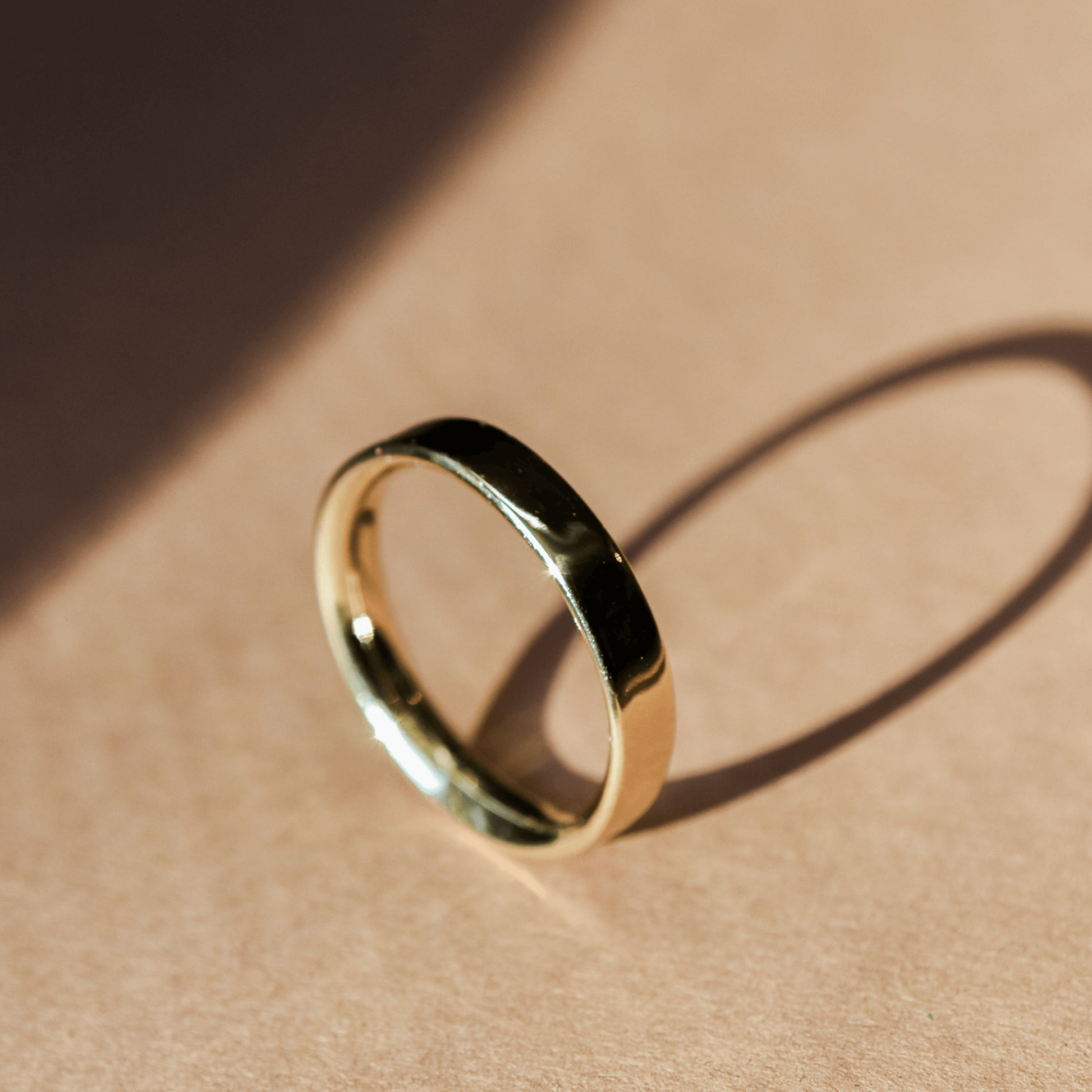 COMFY FIT płaska obrączka ślubna, soczewka, białe żółte różowe złoto, 5-5,5mm