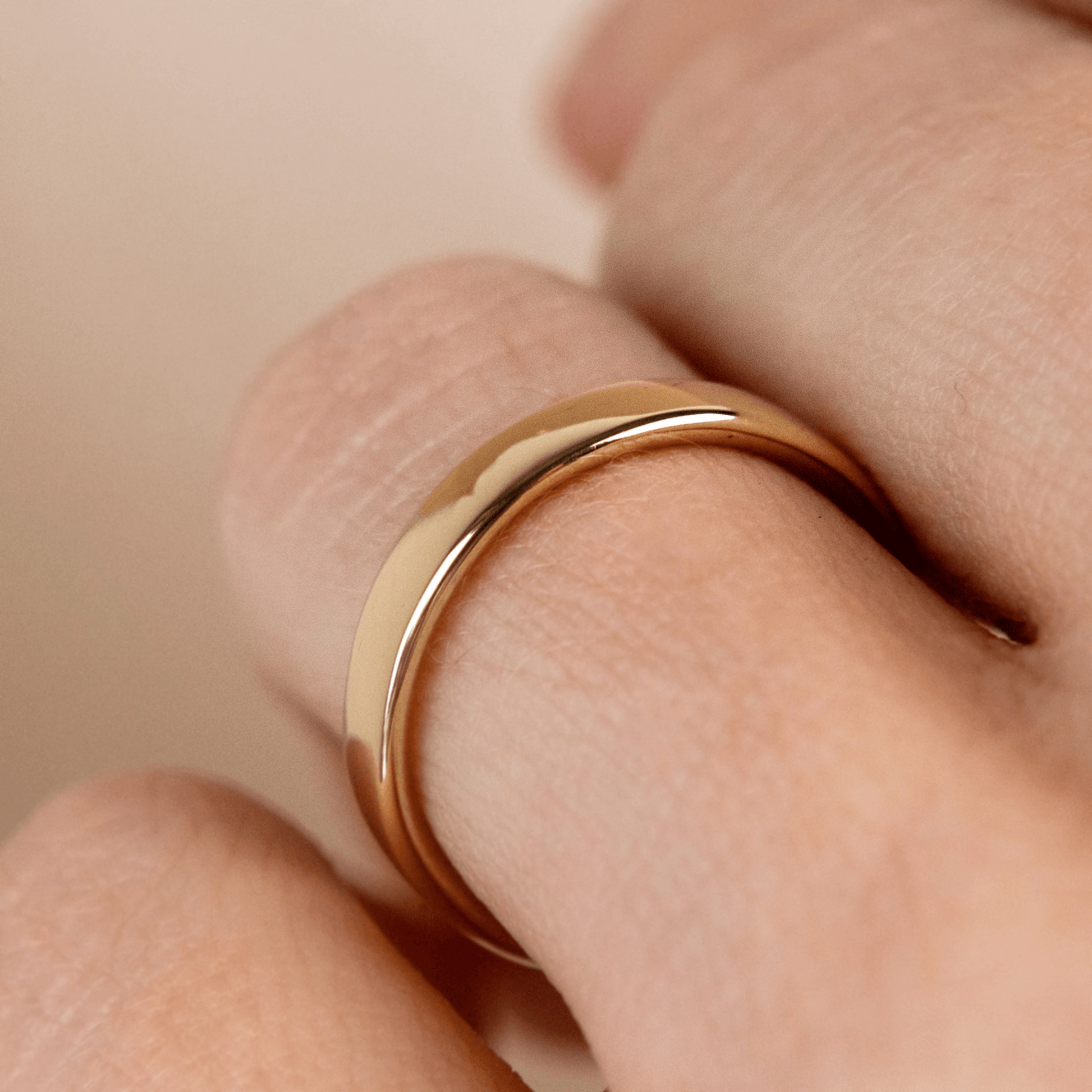 COMFY FIT płaska obrączka ślubna, soczewka, białe żółte różowe złoto, 5-5,5mm