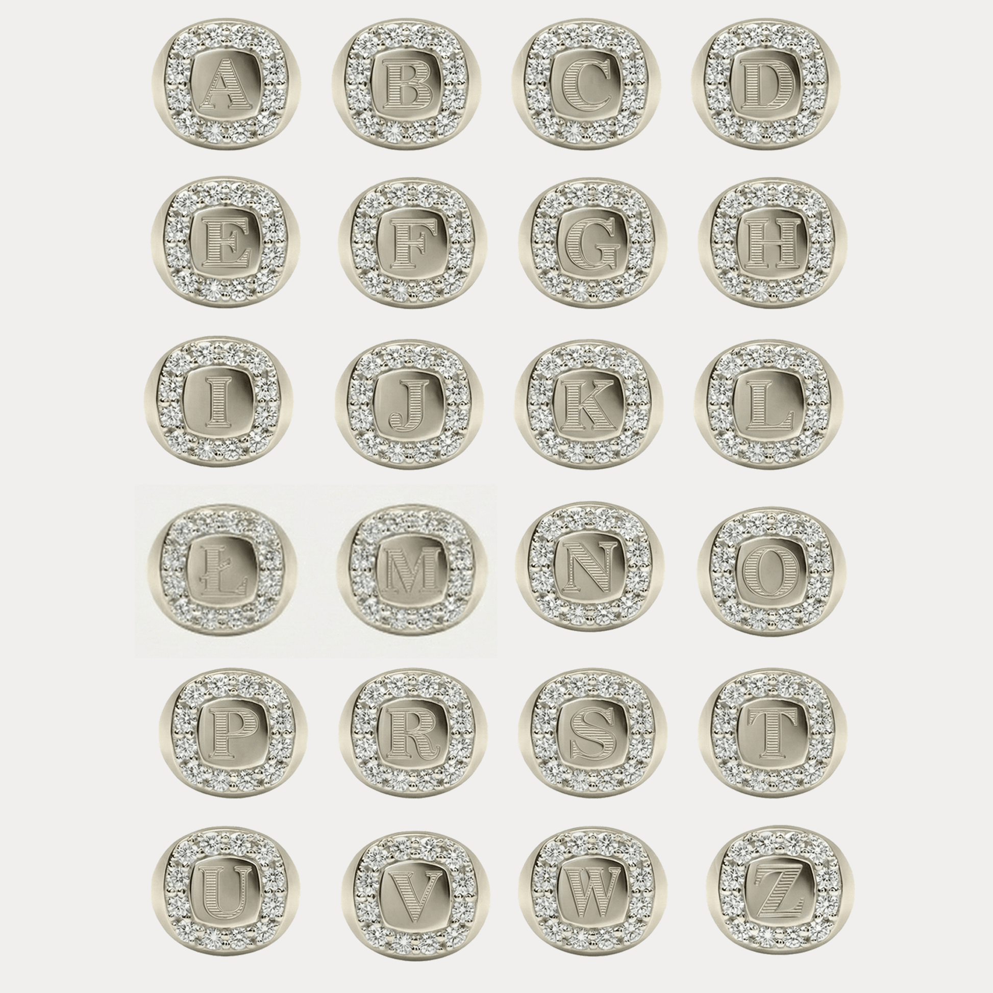 CUSHION kwadratowy sygnet z brylantami 0,3ct