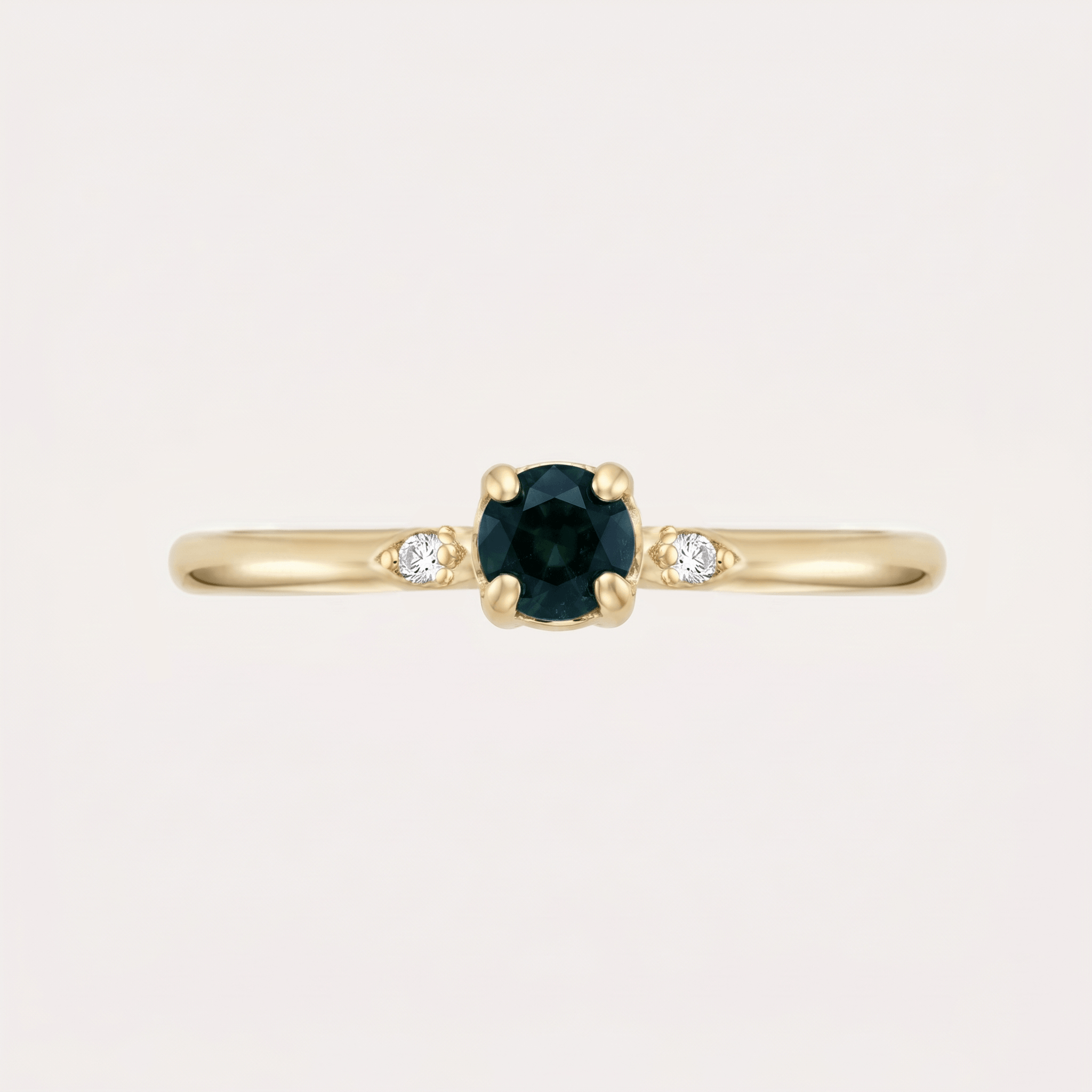 SHINING gold ring with 0.17-0.18ct lab-cut diamond | minimalist engagement ring or lab-cut gift 0.17-0.18ct