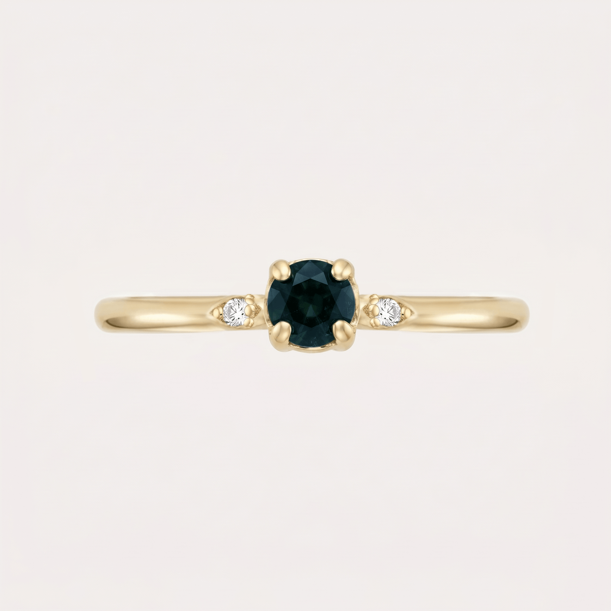 SHINING gold ring with 0.17-0.18ct lab-cut diamond | minimalist engagement ring or lab-cut gift 0.17-0.18ct