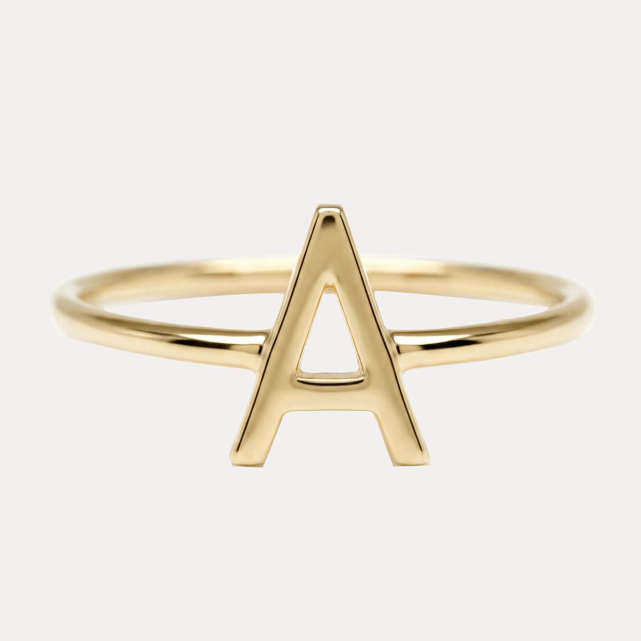 INICJAŁY pierścionek z Inicjałem w złocie 585 z opcją brylantów – personalizowany