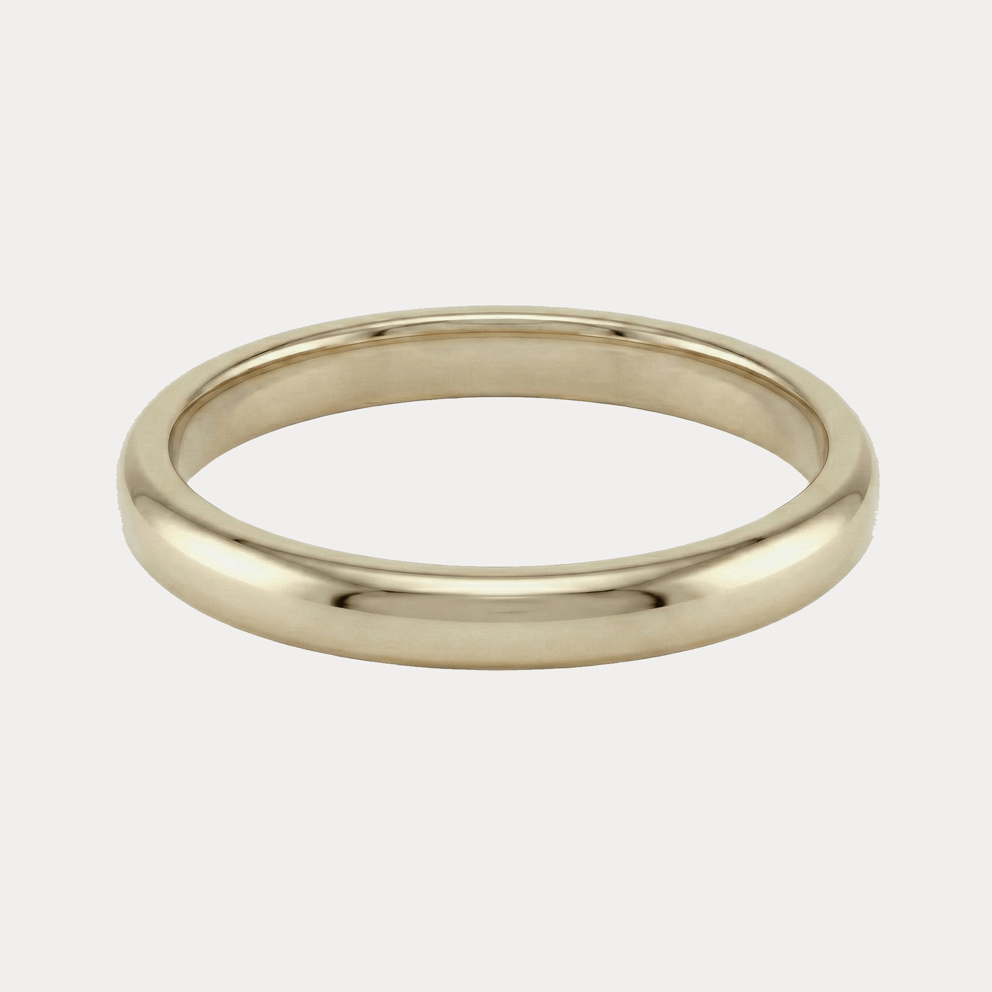 KLASYCZNA półokrągła obrączka ślubna, białe żółte różowe złoto 3-3,5mm