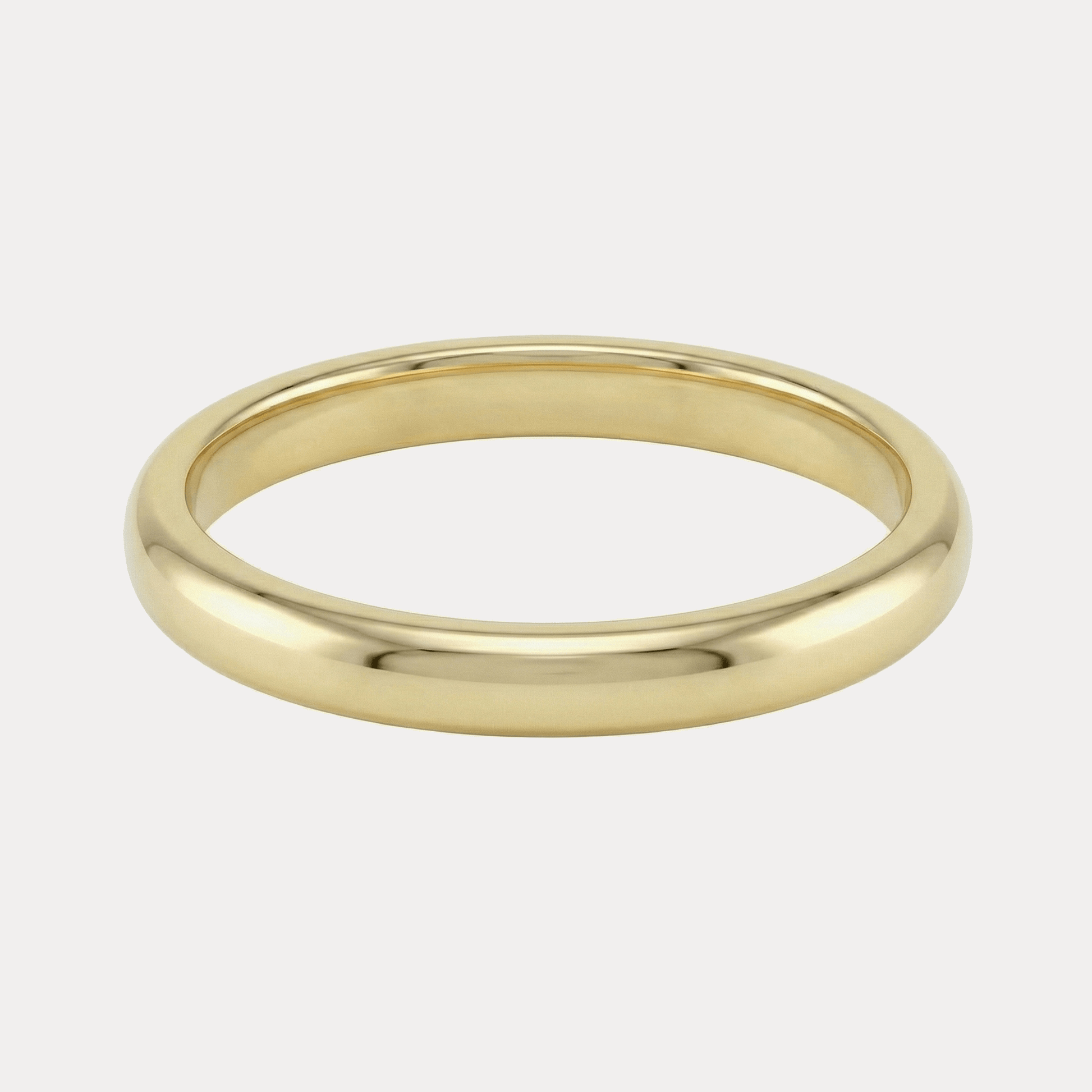 KLASYCZNA półokrągła obrączka ślubna, białe żółte różowe złoto 3-3,5mm
