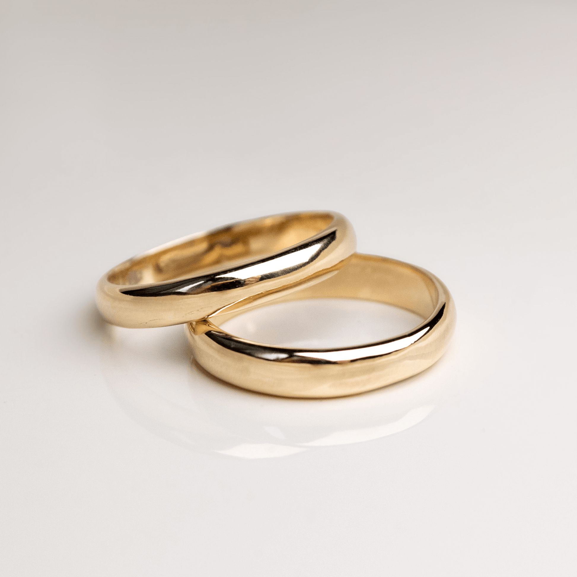 KLASYCZNA półokrągła obrączka ślubna, białe żółte różowe złoto 5-5,5mm