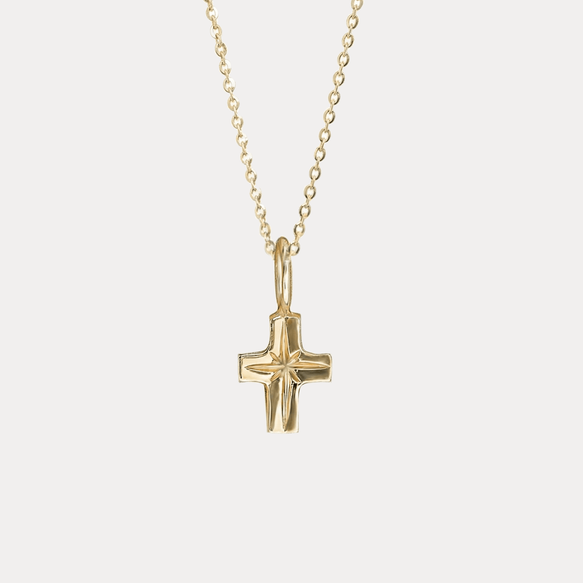 CROSS gold pendant with engraved star