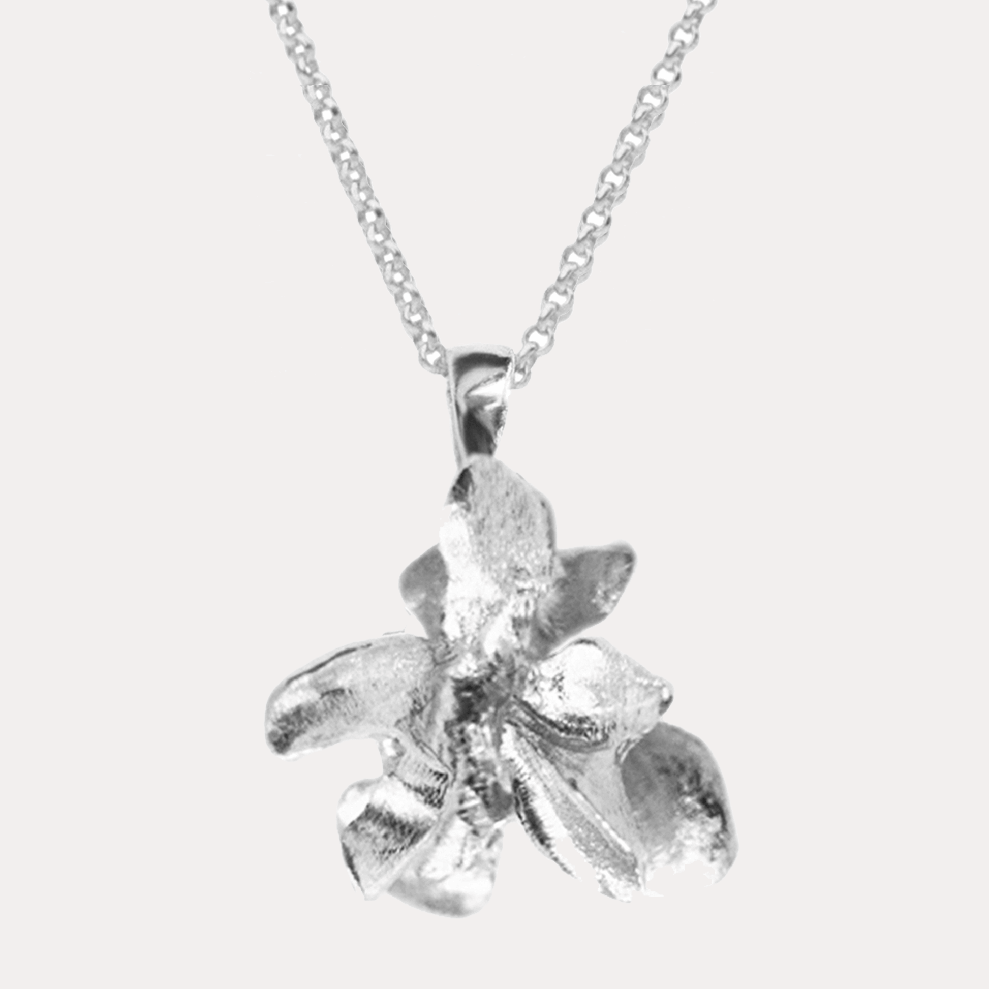 KWIAT BZU naszyjnik kwiatek, srebro 925