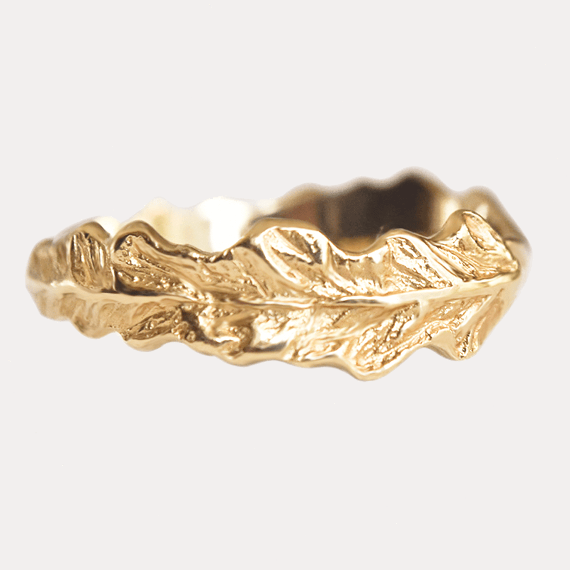 LIŚĆ PAPROCI złota obrączka nieskończoność