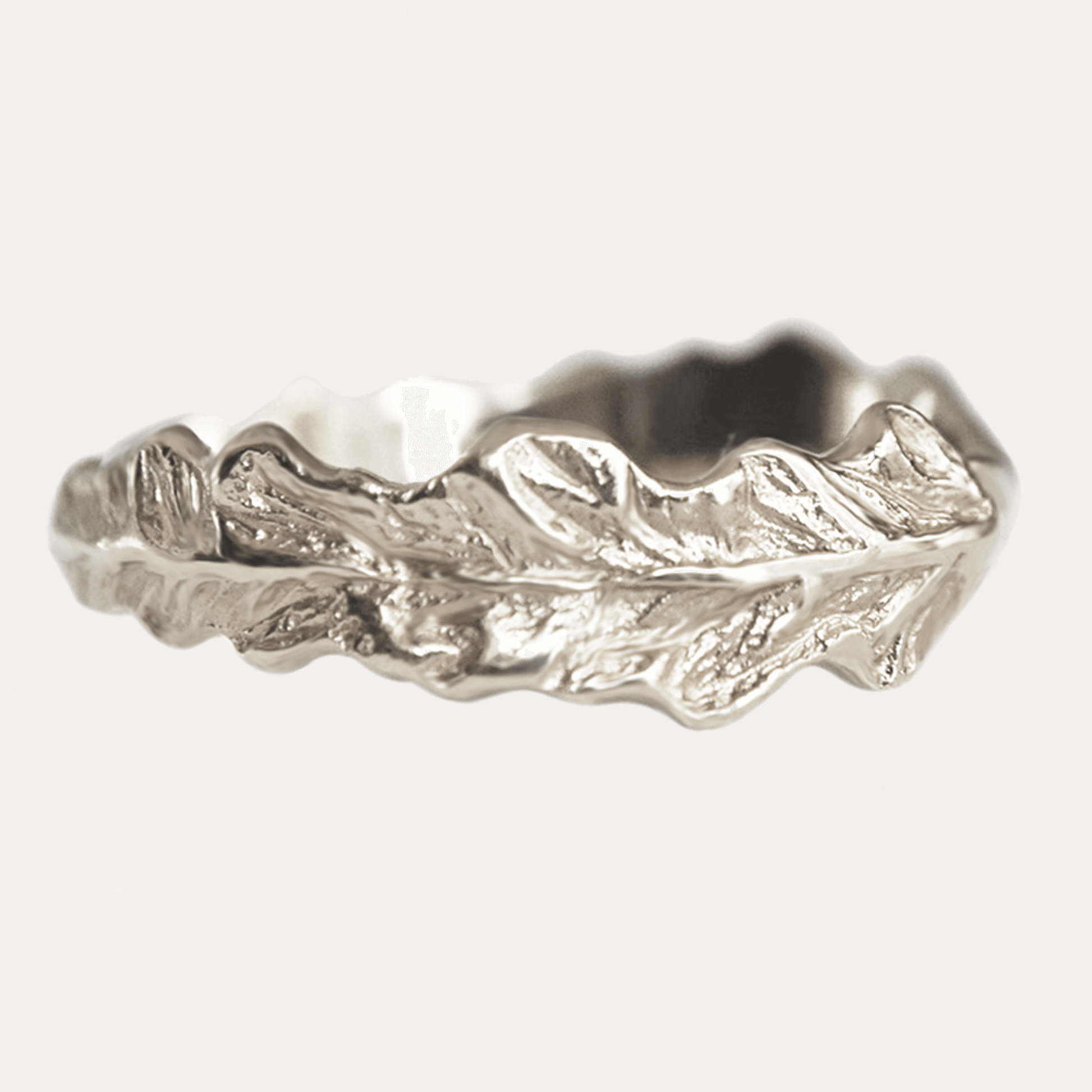 LIŚĆ PAPROCI złota obrączka nieskończoność