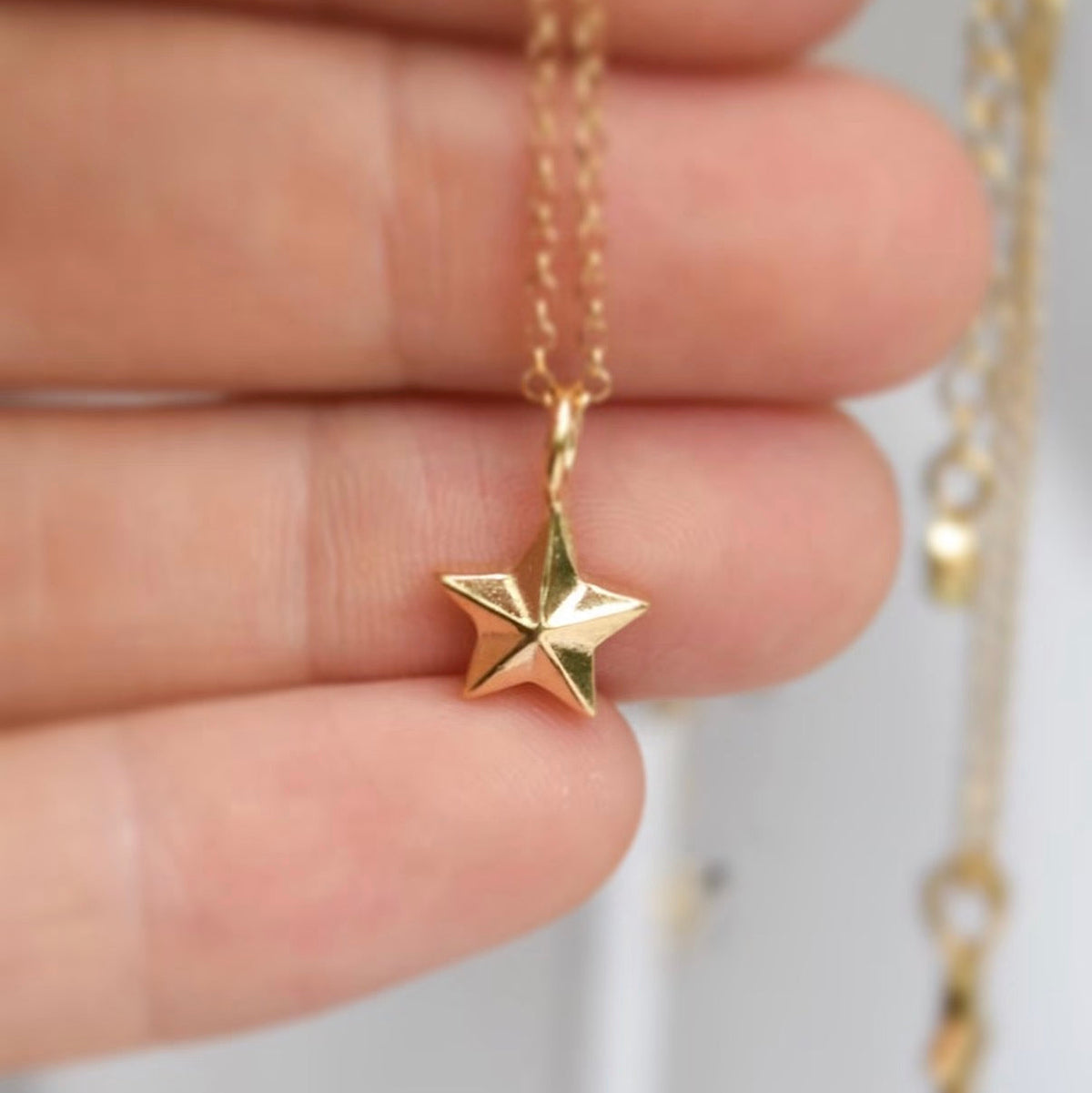 (Wysyłka w 48h) MAGIC STAR złocona zawieszka, srebro 925