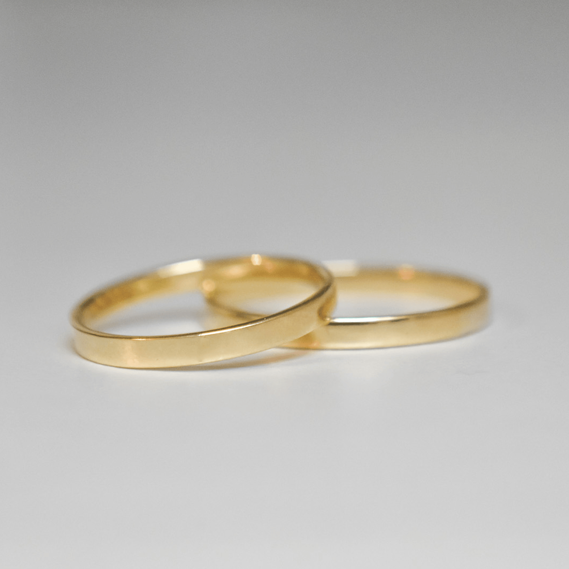 CLASSIC semi-circular wedding ring, white yellow rose gold 2-2.5mm