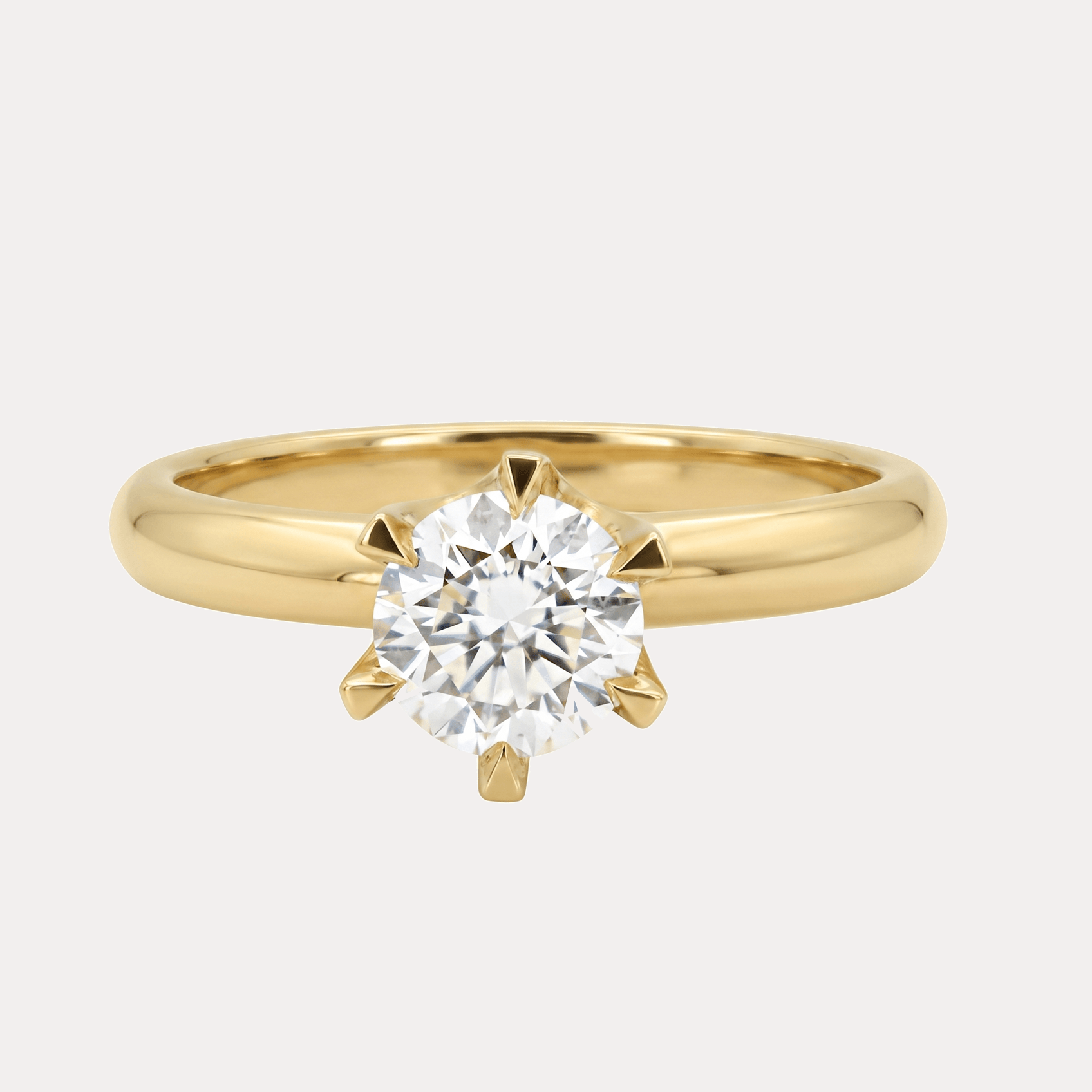 SOLITAIRE złoty pierścionek z 0,5ct brylantem GIA