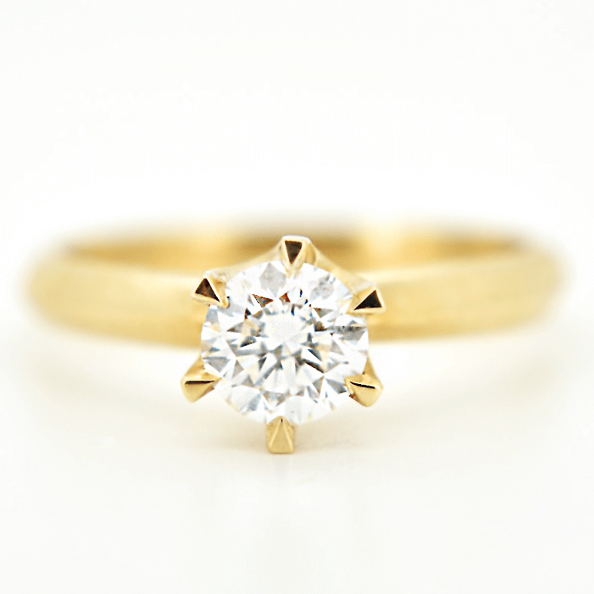 SOLITAIRE złoty pierścionek z 0,5ct brylantem GIA