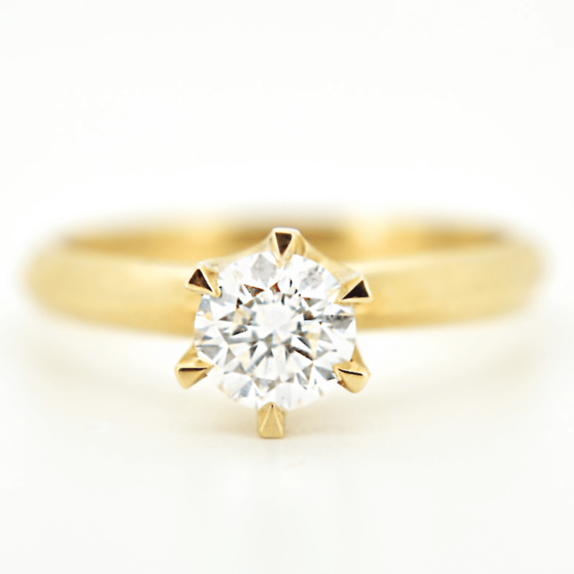 SOLITAIRE złoty pierścionek z 0,5ct brylantem GIA