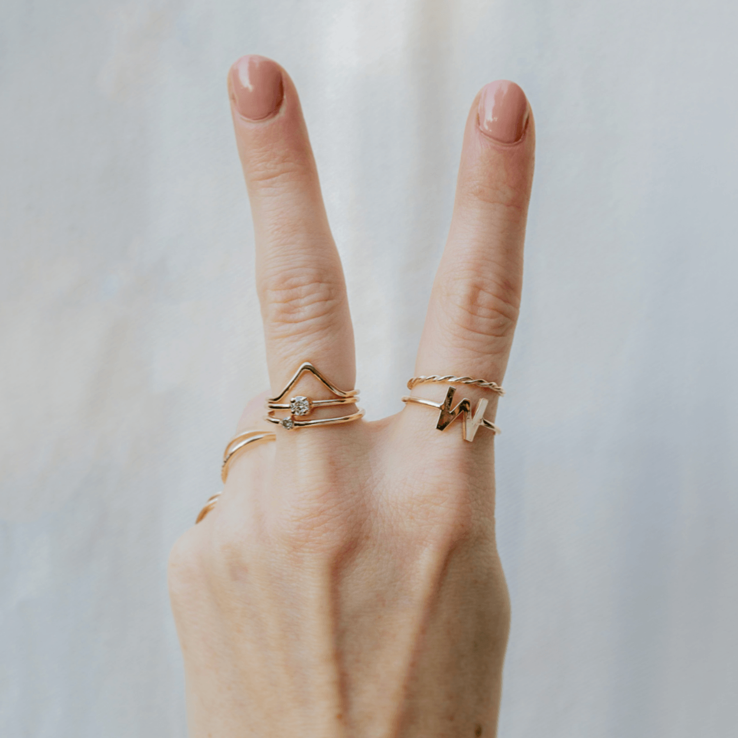 TANGLED Minimalist Gold Band, Delicate Symbolic Ring