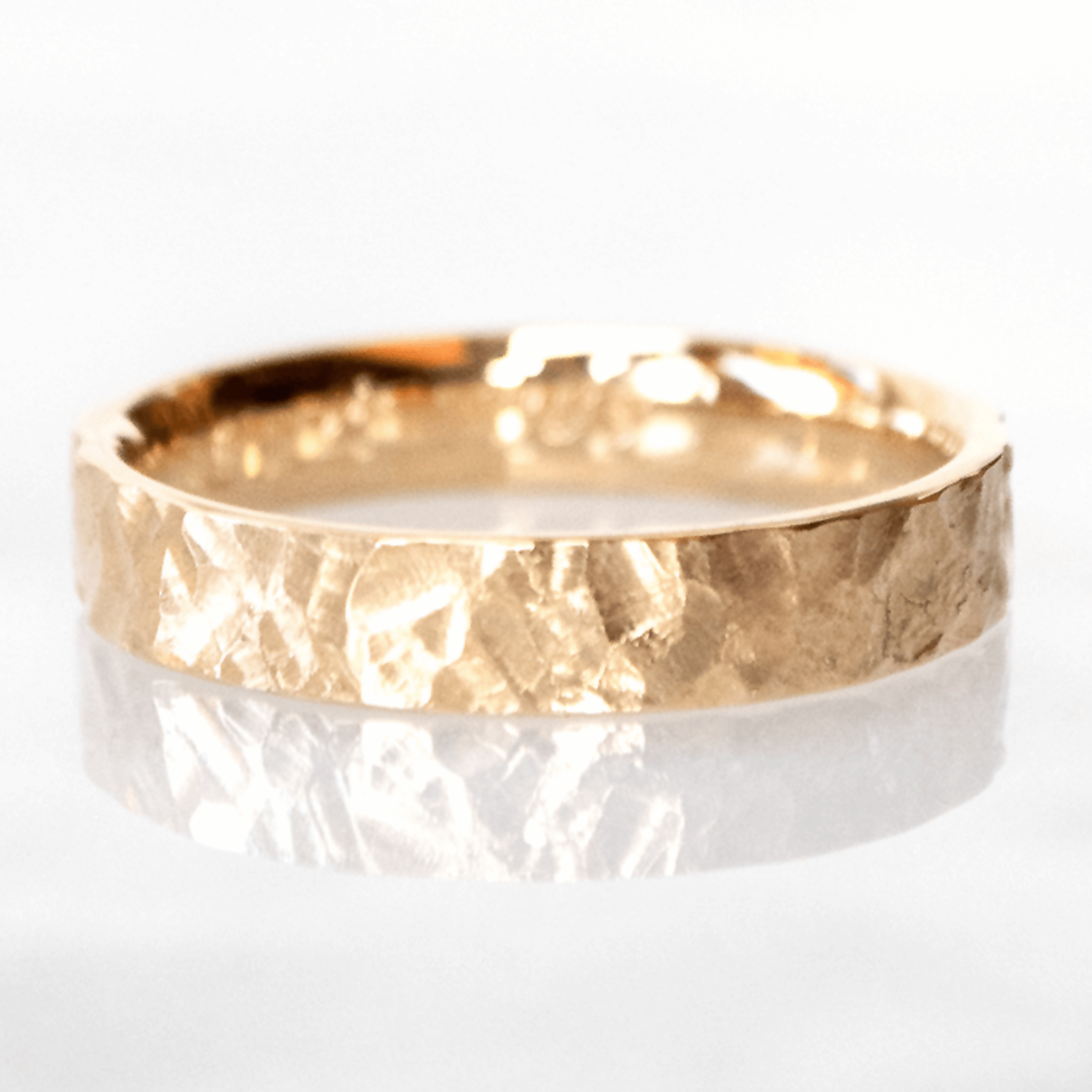 YOU ROCK prosta kanciasta młotkowana obrączka ślubna 5-5,5mm