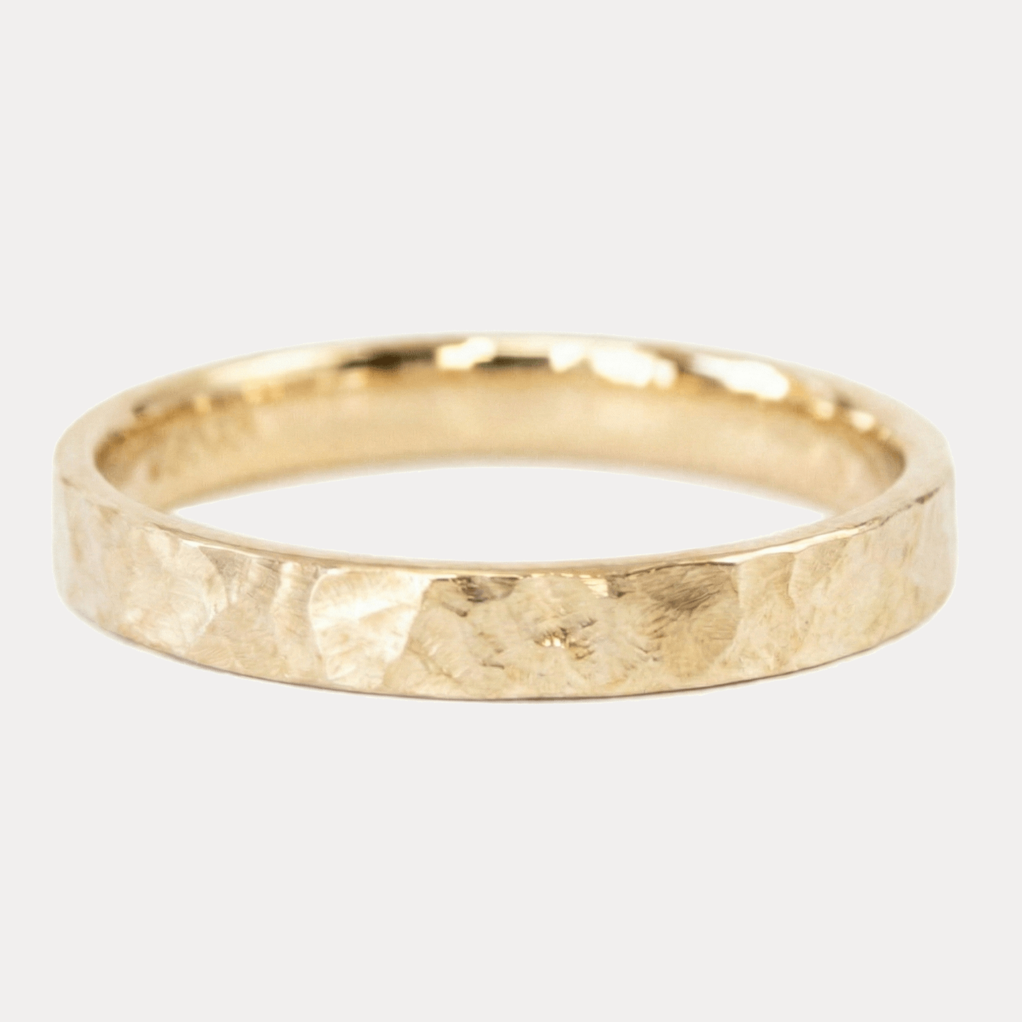 YOU ROCK prosta kanciasta młotkowana obrączka ślubna 3-3,5mm