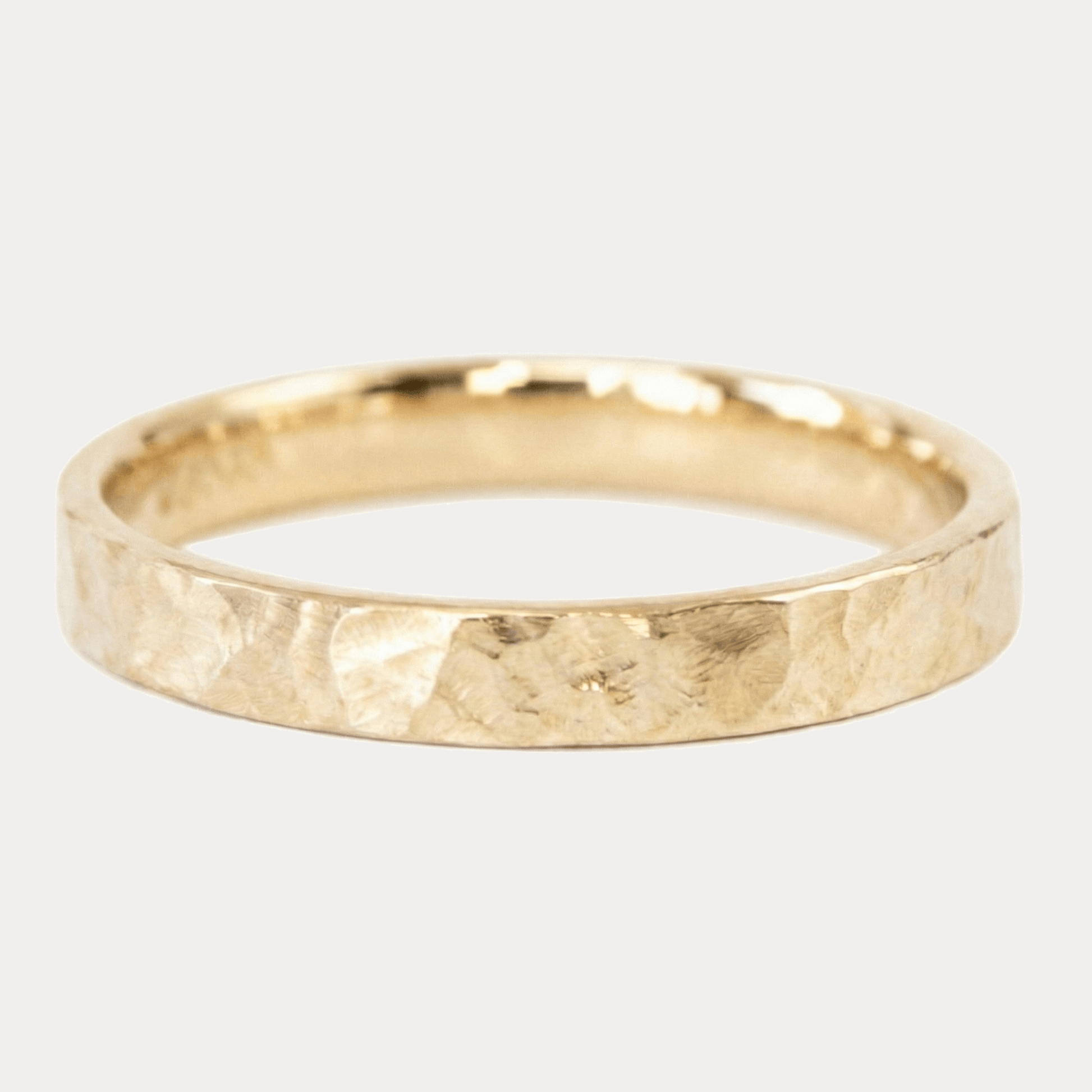 YOU ROCK prosta kanciasta młotkowana obrączka ślubna 3-3,5mm