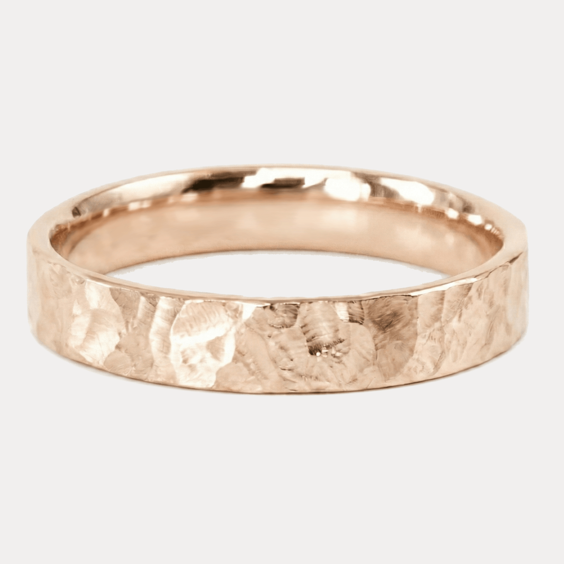 YOU ROCK prosta kanciasta młotkowana obrączka ślubna 4-4,5mm