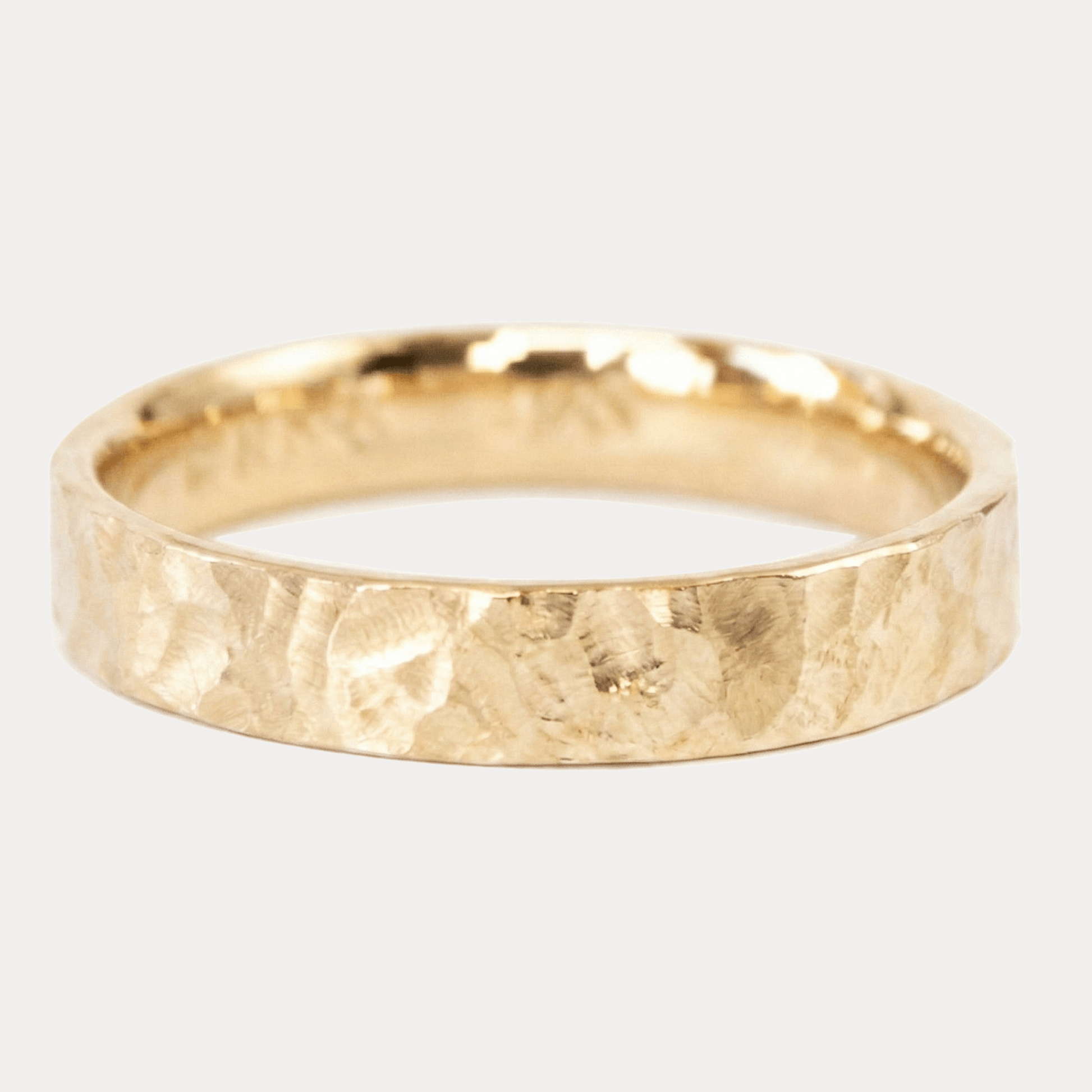 YOU ROCK prosta kanciasta młotkowana obrączka ślubna 4-4,5mm